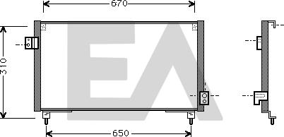 EACLIMA 30C68005 - Конденсатор, кондиціонер autocars.com.ua