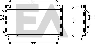 EACLIMA 30C68006 - Конденсатор, кондиціонер autocars.com.ua