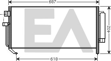 EACLIMA 30C68010 - Конденсатор, кондиціонер autocars.com.ua