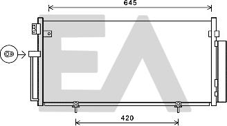 EACLIMA 30C68019 - Конденсатор, кондиціонер autocars.com.ua