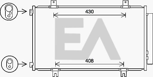 EACLIMA 30C69024 - Конденсатор, кондиціонер autocars.com.ua