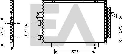 EACLIMA 30C71034 - Конденсатор, кондиціонер autocars.com.ua