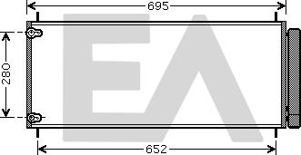 EACLIMA 30C71049 - Конденсатор, кондиціонер autocars.com.ua