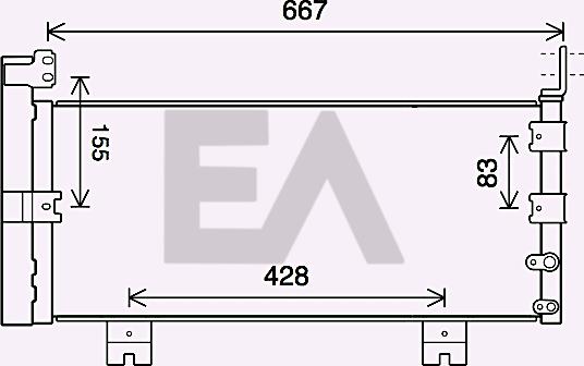 EACLIMA 30C71092 - Конденсатор, кондиціонер autocars.com.ua