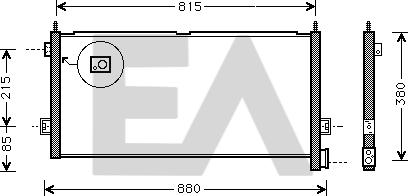 EACLIMA 30C76006 - Конденсатор, кондиціонер autocars.com.ua
