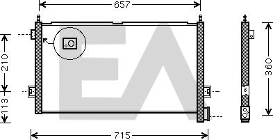 EACLIMA 30C76007 - Конденсатор, кондиціонер autocars.com.ua