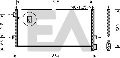 EACLIMA 30C76009 - Конденсатор, кондиціонер autocars.com.ua