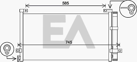 EACLIMA 30C76011 - Конденсатор, кондиціонер autocars.com.ua