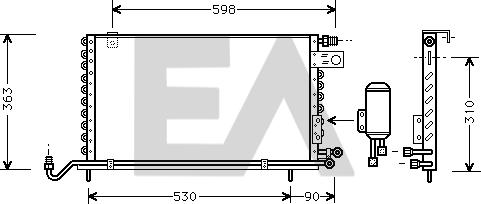 EACLIMA 30C77001 - Конденсатор, кондиціонер autocars.com.ua