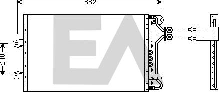 EACLIMA 30C77004 - Конденсатор, кондиціонер autocars.com.ua