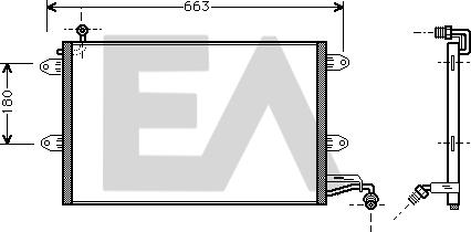 EACLIMA 30C77007 - Конденсатор, кондиціонер autocars.com.ua