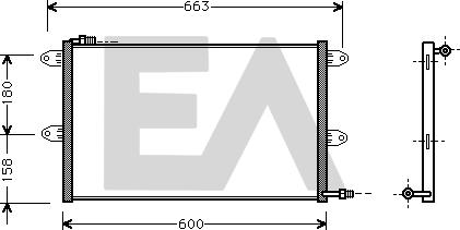 EACLIMA 30C77008 - Конденсатор, кондиціонер autocars.com.ua