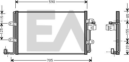EACLIMA 30C77014 - Конденсатор, кондиціонер autocars.com.ua