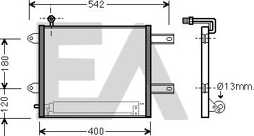 EACLIMA 30C77015 - Конденсатор, кондиціонер autocars.com.ua