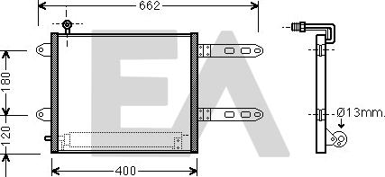 EACLIMA 30C77016 - Конденсатор, кондиціонер autocars.com.ua