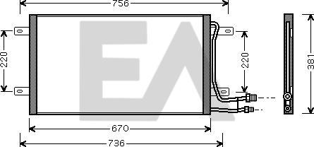 EACLIMA 30C77018 - Конденсатор, кондиціонер autocars.com.ua