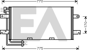 EACLIMA 30C77021 - Конденсатор, кондиціонер autocars.com.ua