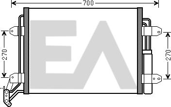 EACLIMA 30C77026 - Конденсатор, кондиціонер autocars.com.ua