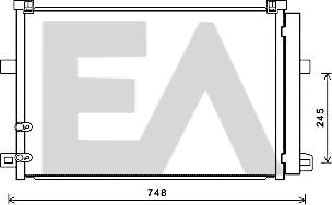 EACLIMA 30C77029 - Конденсатор, кондиціонер autocars.com.ua