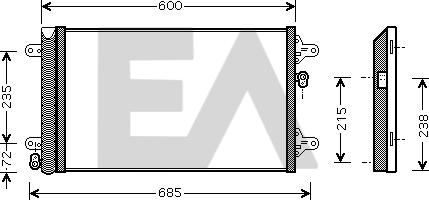 EACLIMA 30C77031 - Конденсатор, кондиціонер autocars.com.ua