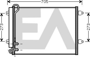 EACLIMA 30C77032 - Конденсатор, кондиціонер autocars.com.ua