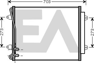 EACLIMA 30C77033 - Конденсатор, кондиціонер autocars.com.ua
