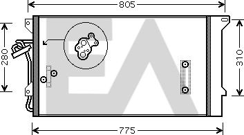 EACLIMA 30C77035 - Конденсатор, кондиціонер autocars.com.ua