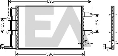 EACLIMA 30C77036 - Конденсатор, кондиціонер autocars.com.ua
