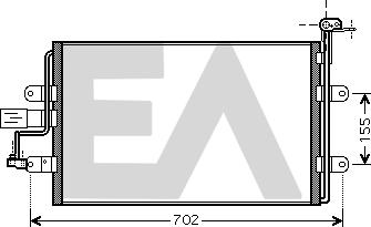 EACLIMA 30C77037 - Конденсатор, кондиціонер autocars.com.ua