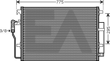 EACLIMA 30C77038 - Конденсатор, кондиціонер autocars.com.ua