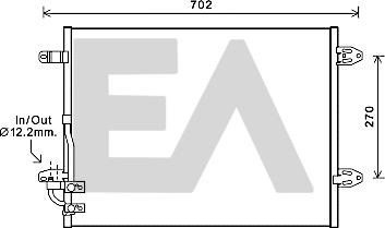 EACLIMA 30C77040 - Конденсатор, кондиціонер autocars.com.ua