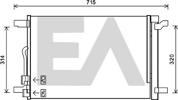 EACLIMA 30C77044 - Конденсатор, кондиціонер autocars.com.ua