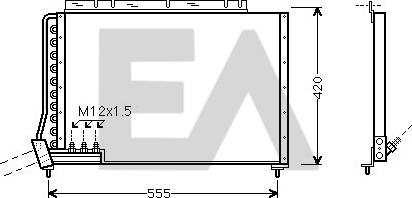 EACLIMA 30C78006 - Конденсатор, кондиціонер autocars.com.ua