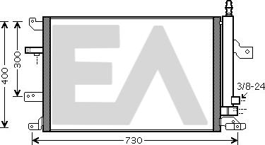 EACLIMA 30C78010 - Конденсатор, кондиціонер autocars.com.ua