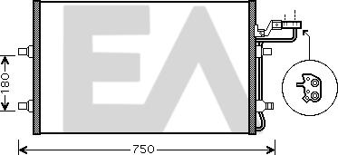 EACLIMA 30C78013 - Конденсатор, кондиціонер autocars.com.ua