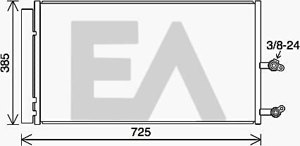 EACLIMA 30C78016 - Конденсатор, кондиціонер autocars.com.ua