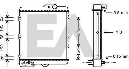 EACLIMA 31R02015 - Радіатор, охолодження двигуна autocars.com.ua