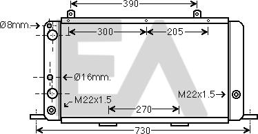 EACLIMA 31R02019 - Радіатор, охолодження двигуна autocars.com.ua