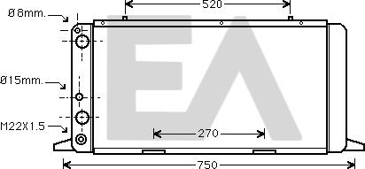 EACLIMA 31R02020 - Радіатор, охолодження двигуна autocars.com.ua