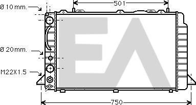 EACLIMA 31R02080 - Радіатор, охолодження двигуна autocars.com.ua