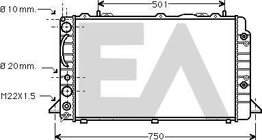 EACLIMA 31R02025 - Радіатор, охолодження двигуна autocars.com.ua