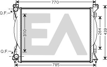 EACLIMA 31R02046 - Радіатор, охолодження двигуна autocars.com.ua