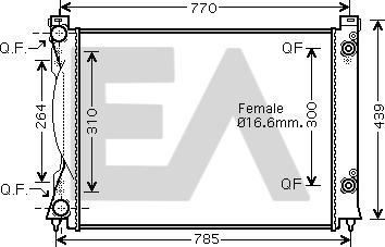 EACLIMA 31R02047 - Радіатор, охолодження двигуна autocars.com.ua