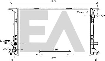 EACLIMA 31R02058 - Радіатор, охолодження двигуна autocars.com.ua