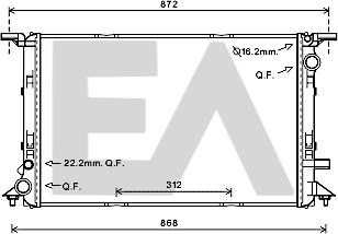 EACLIMA 31R02059 - Радіатор, охолодження двигуна autocars.com.ua
