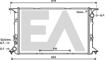 EACLIMA 31R02061 - Радіатор, охолодження двигуна autocars.com.ua