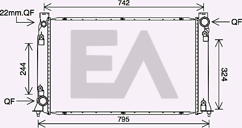 EACLIMA 31R02062 - Радіатор, охолодження двигуна autocars.com.ua