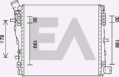 EACLIMA 31R02068 - Радіатор, охолодження двигуна autocars.com.ua