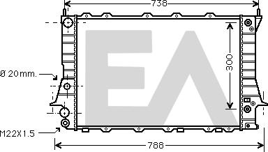 EACLIMA 31R02075 - Радіатор, охолодження двигуна autocars.com.ua