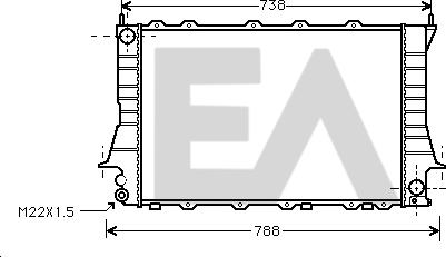 EACLIMA 31R02078 - Радіатор, охолодження двигуна autocars.com.ua